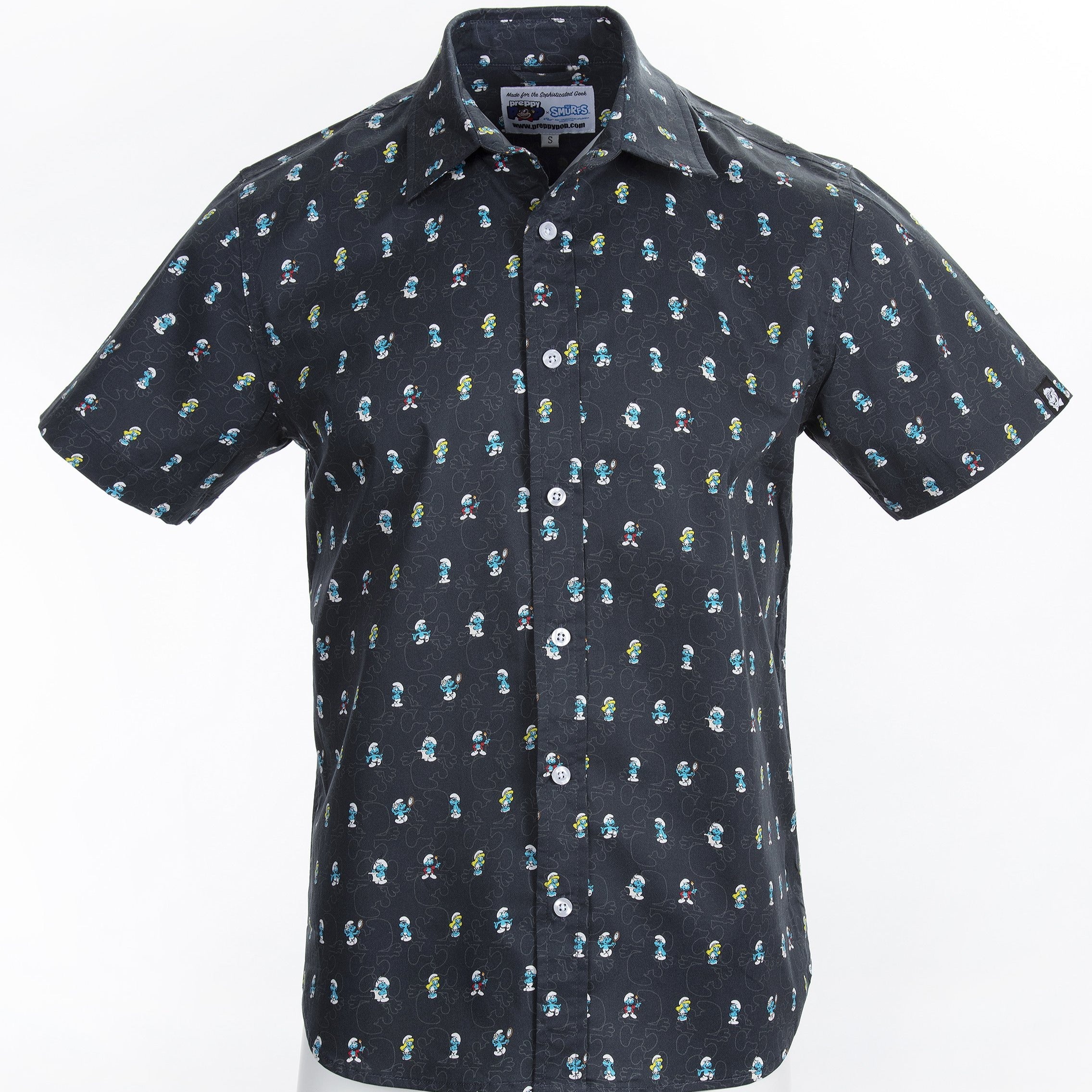 Smurfs Short Sleeve Button Up Shirt – Preppy Pop®